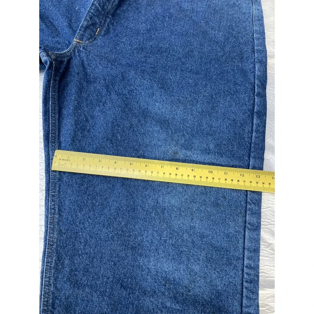 VTG Carhartt Flannel Lined Insulated Denim Jeans B21 DST 46 X 30 USA Components